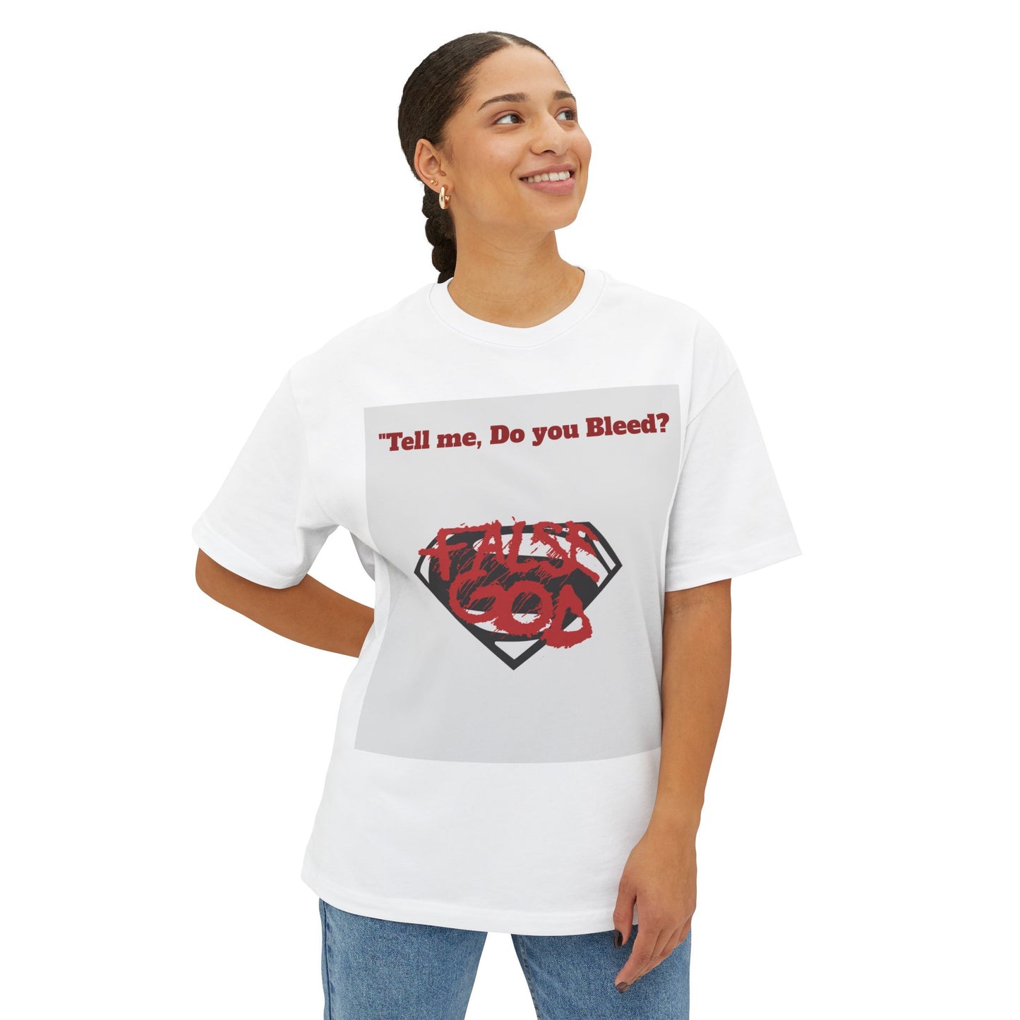 Superman Graphic Tee - Unisex Oversized Boxy Shirt, Casual Wear, Everyday Comfort