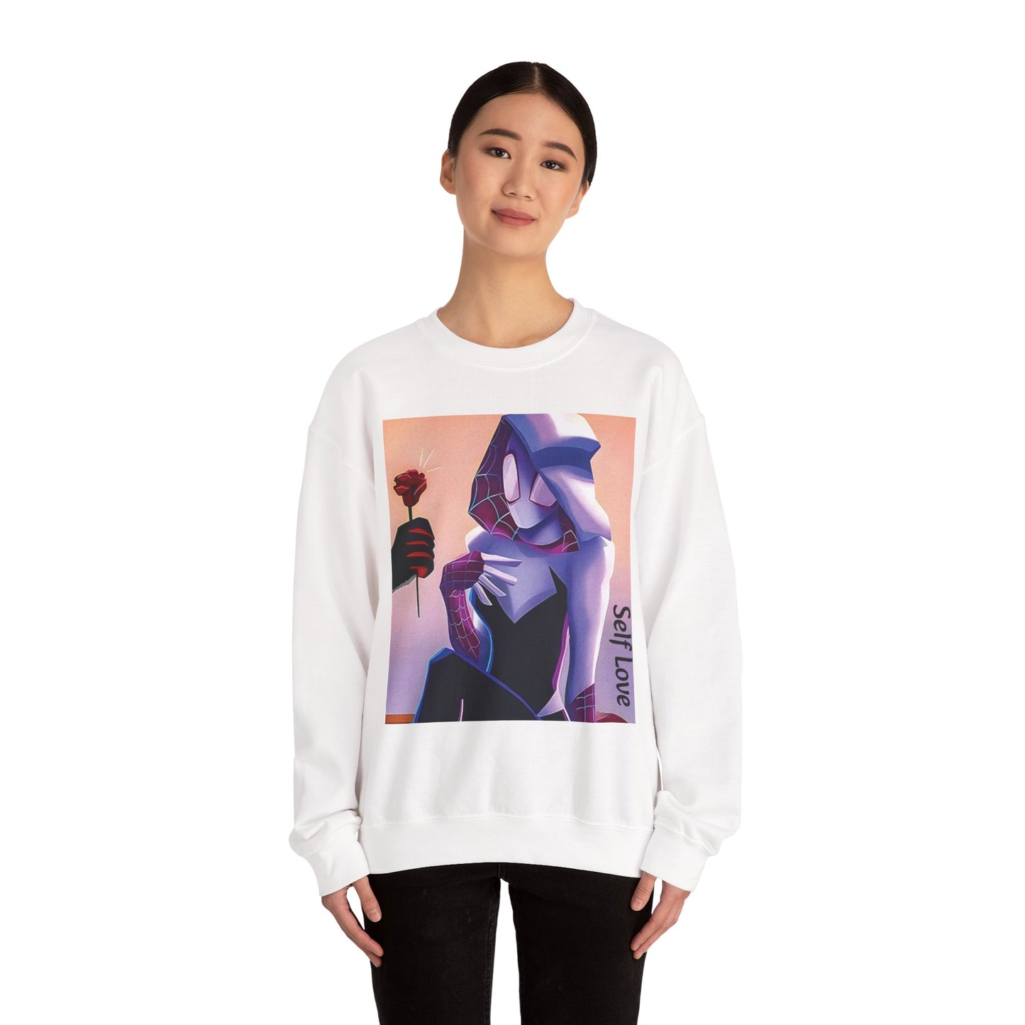 Gwen Stacy Graphic Unisex Crewneck Sweatshirt, Casual, Streetwear Style