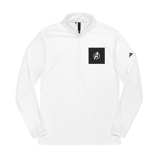 Adidas White Athletic Pullover with Monogram Patch