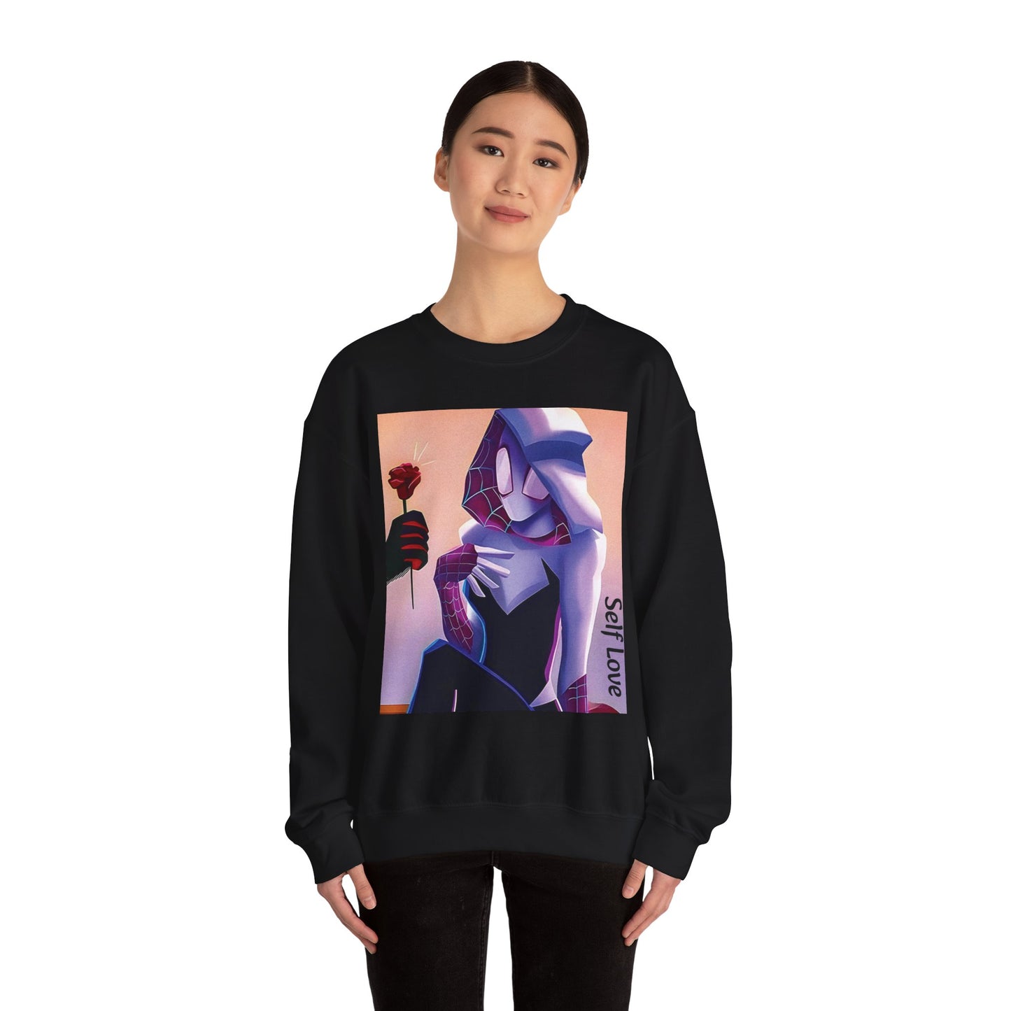 Gwen Stacy Graphic Unisex Crewneck Sweatshirt, Casual, Streetwear Style