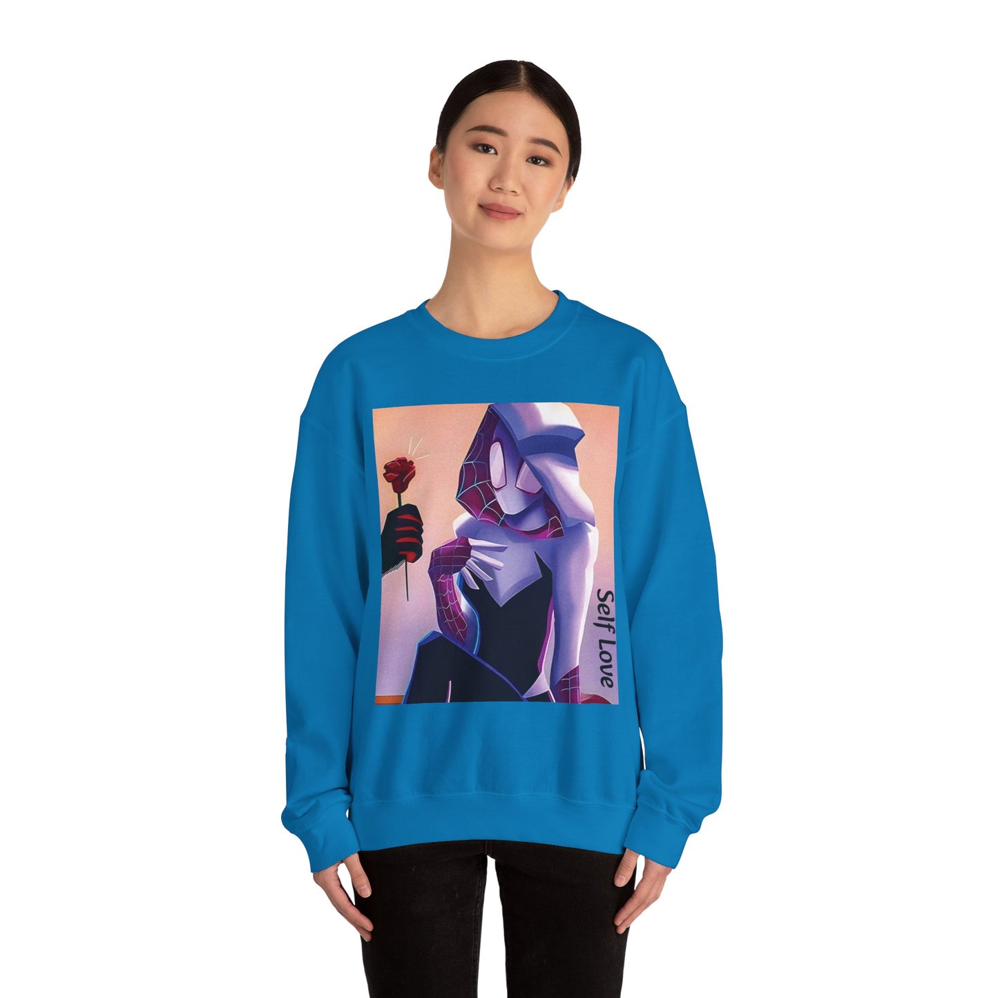 Gwen Stacy Graphic Unisex Crewneck Sweatshirt, Casual, Streetwear Style