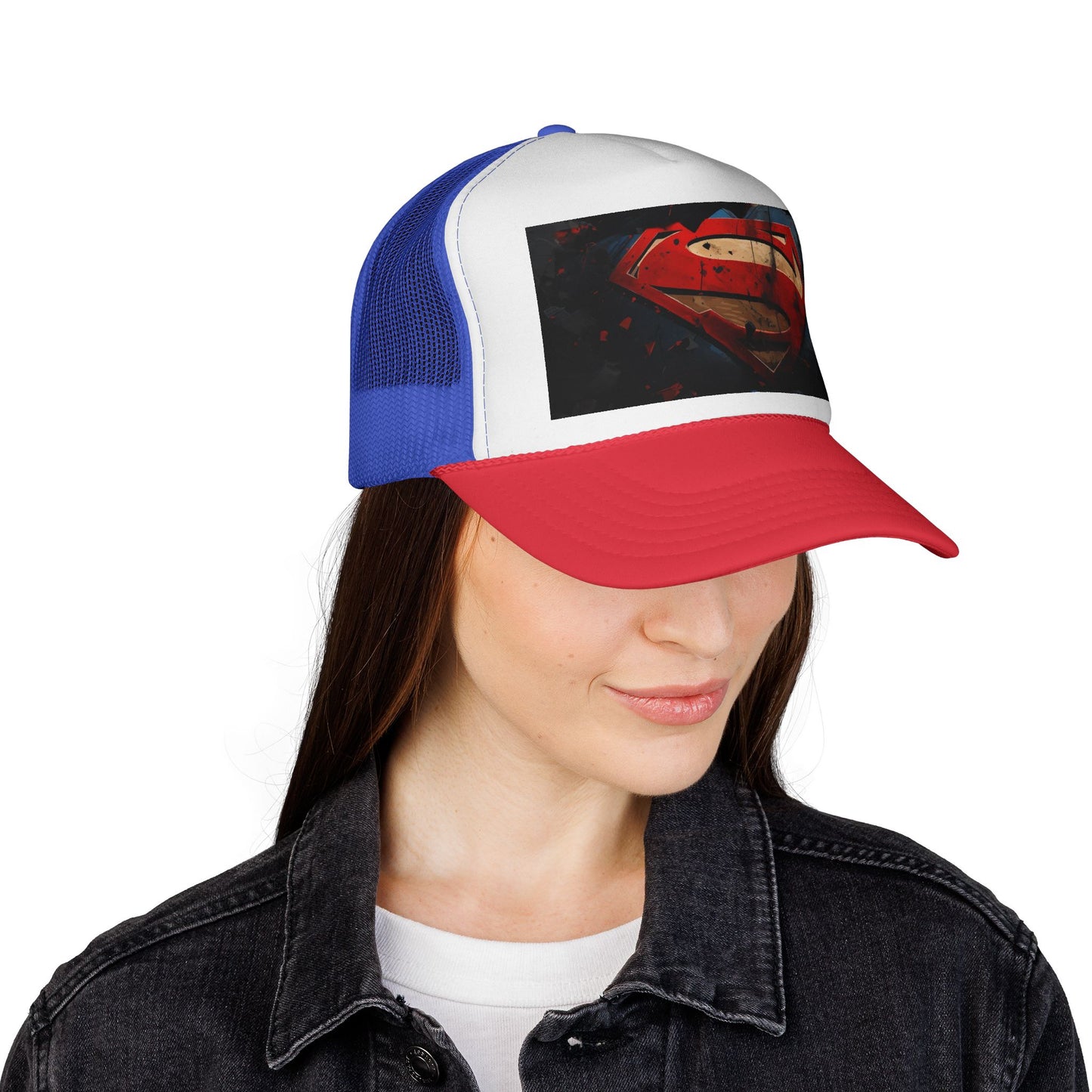 Superman Trucker Cap, Cool Baseball Hat, Men and Women, Comic Theme Accessory, Fun Summer Headwear