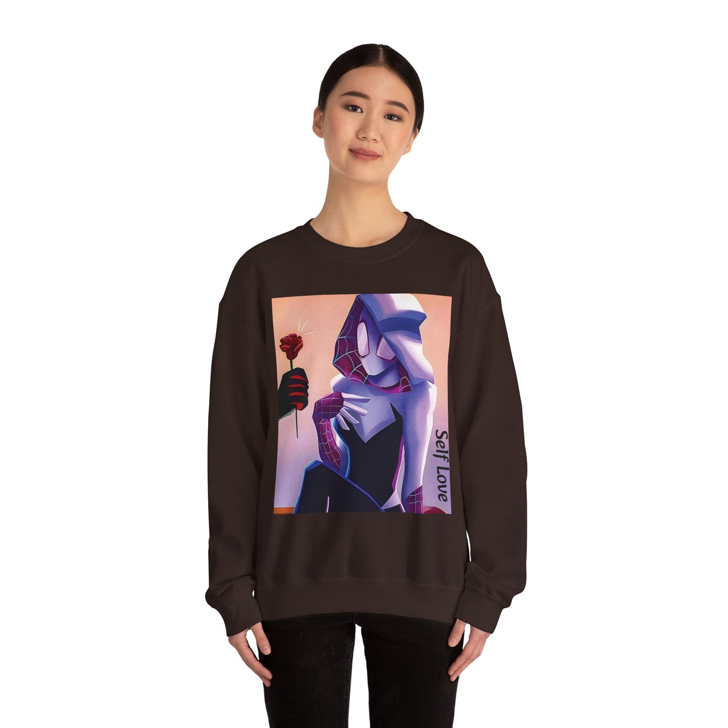 Gwen Stacy Graphic Unisex Crewneck Sweatshirt, Casual, Streetwear Style