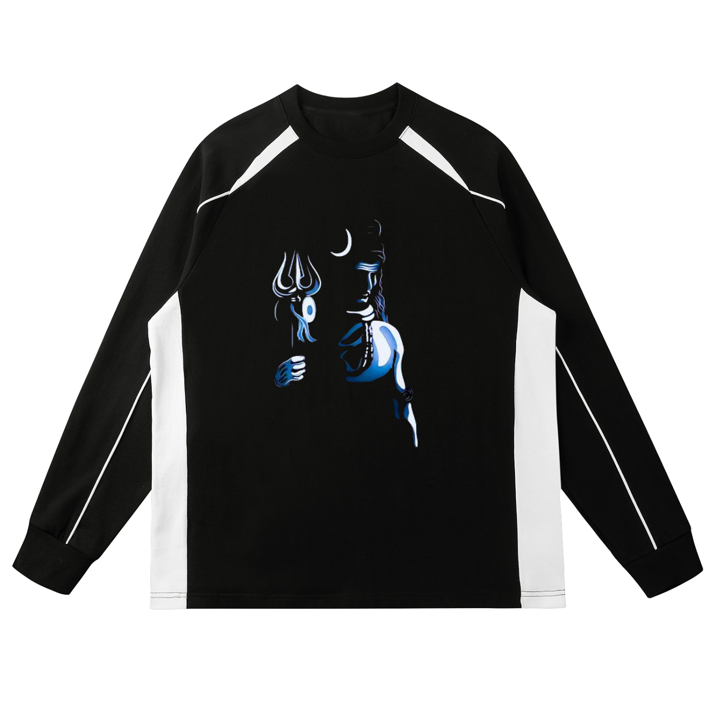 Contrast Panel Raglan Sweatshirt
