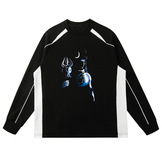 Contrast Panel Raglan Sweatshirt