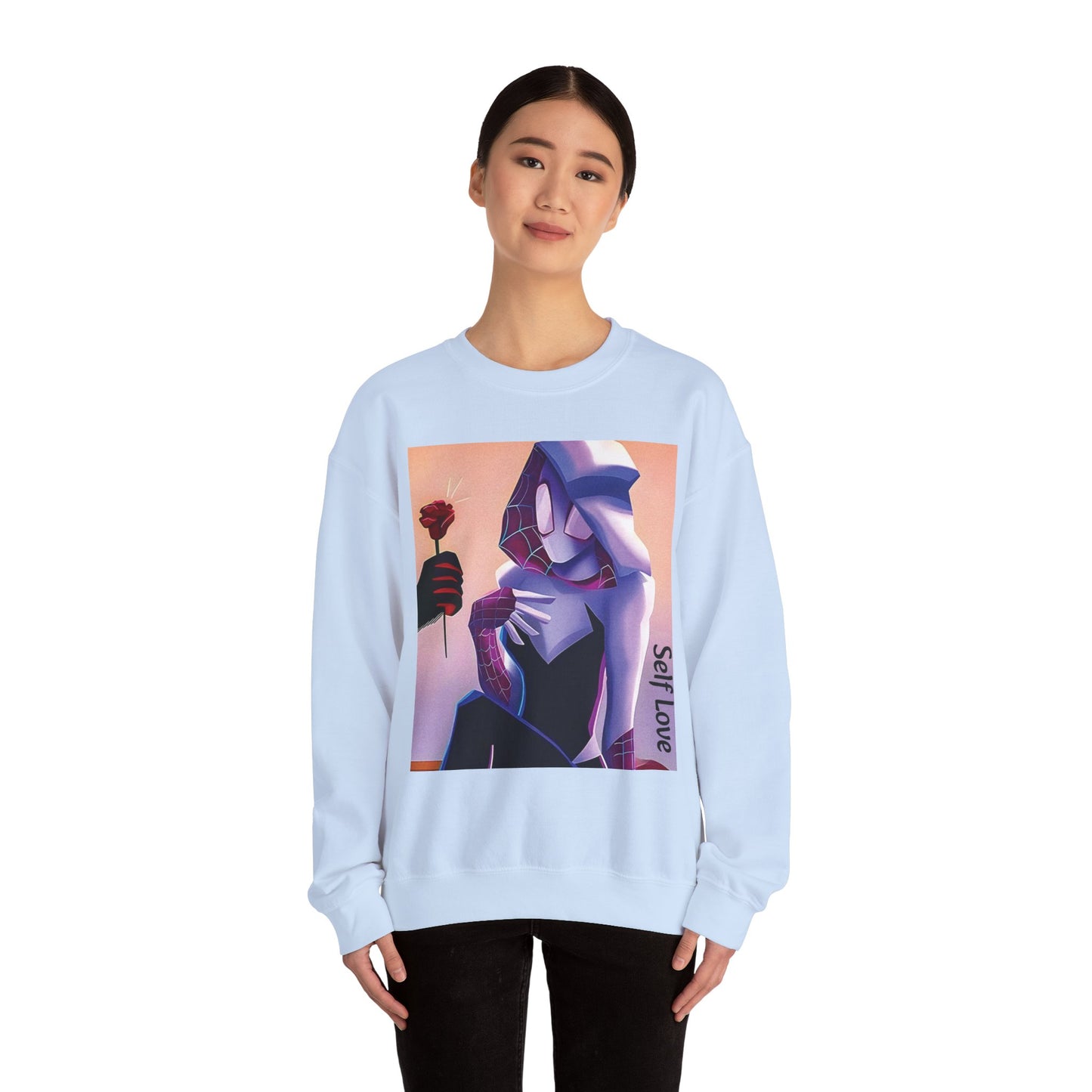 Gwen Stacy Graphic Unisex Crewneck Sweatshirt, Casual, Streetwear Style