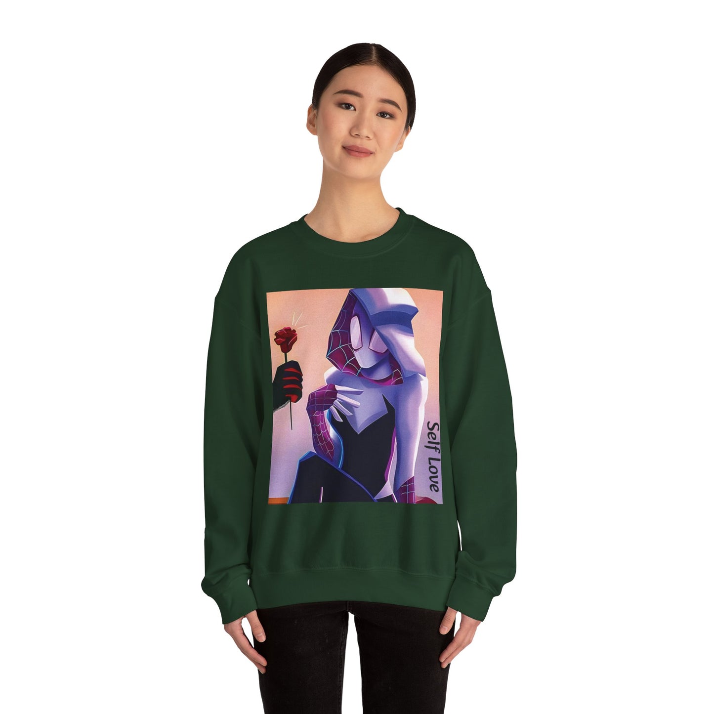 Gwen Stacy Graphic Unisex Crewneck Sweatshirt, Casual, Streetwear Style