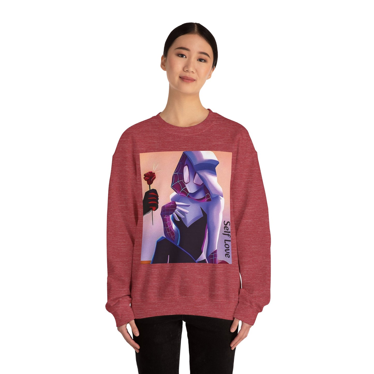 Gwen Stacy Graphic Unisex Crewneck Sweatshirt, Casual, Streetwear Style